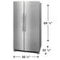 Frigidaire Frigidaire 26 Cu. Ft. 36" Standard-Depth Side-by-Side Refrigerator, , large