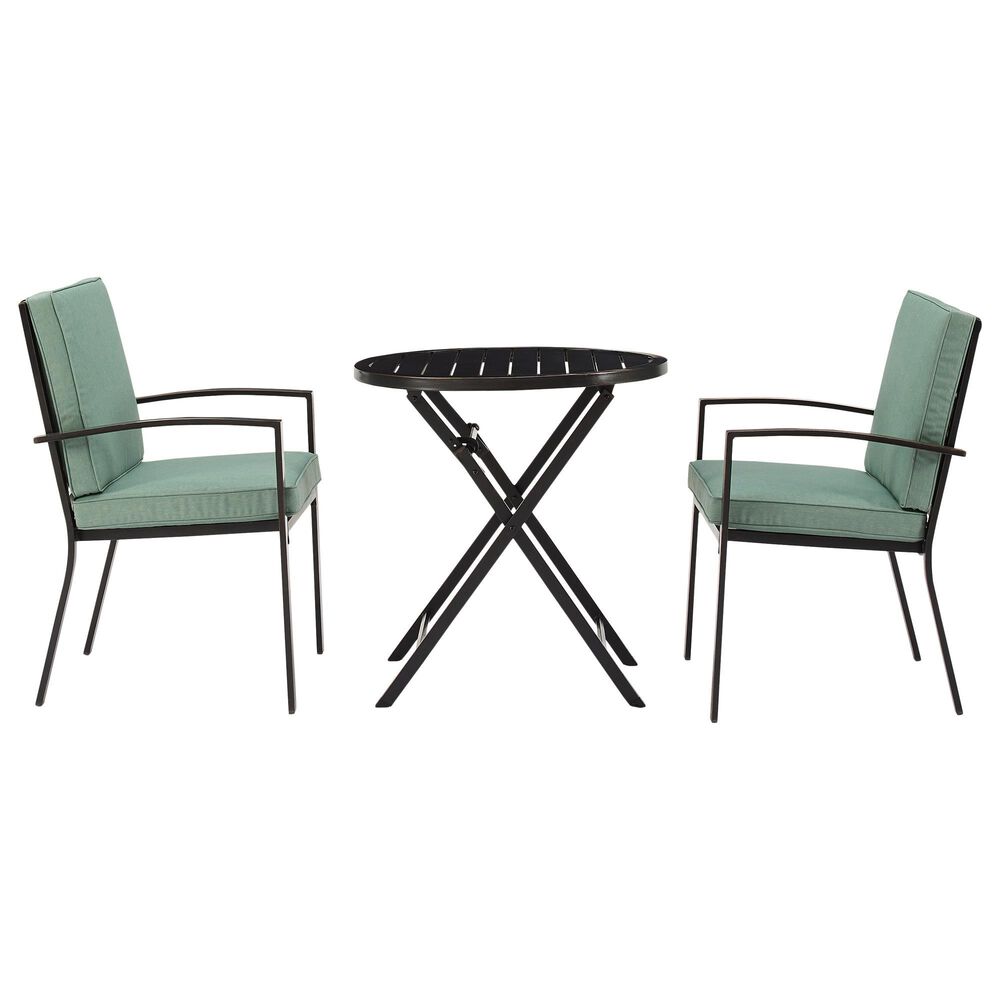 Crosley Furniture Kaplan 3-Piece Patio Bistro Set with Arm Chair in ...