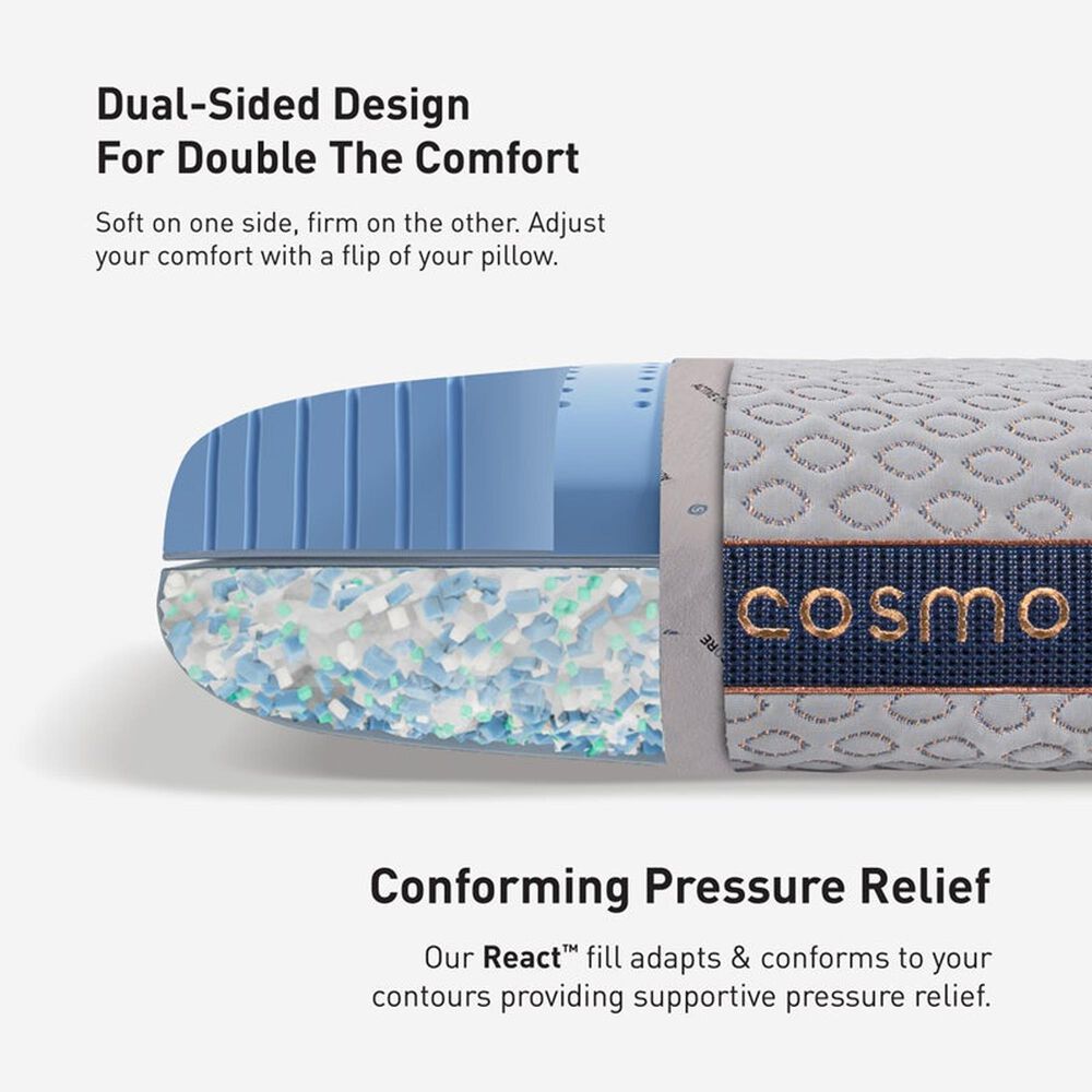 Bedgear Cosmo 1.0 Performance Pillow in Gray and Rose Gold Nebraska