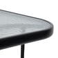 Furniture of America Roan Outdoor Dining Table with Umbrella Hole in Black - Table Only, , large