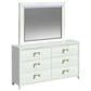 Mayberry Hill Tobias 6-Drawer Dresser and Mirror in White, , large