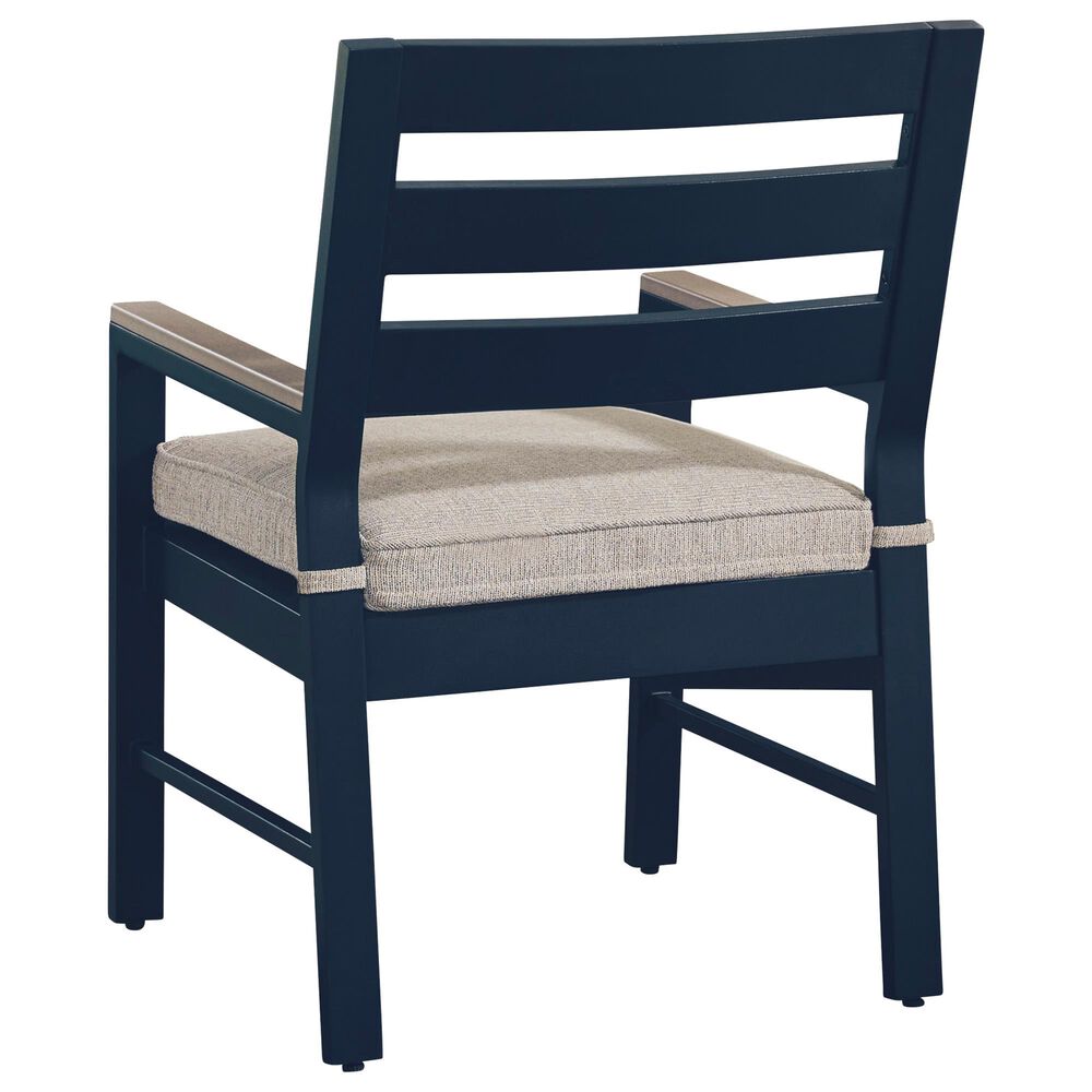 Ashley East Beach 7-Piece Patio Rectangular Dining Set in Navy Blue and Driftwood, , large
