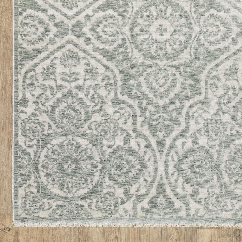 Oriental Weavers Echo Green and Ivory 6&#39;7&quot; x 9&#39;6&quot; Area Rug, , large