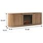 Walker Edison Chloe 70" TV Stand with Freestanding Electric Fireplace in Coastal Oak, , large
