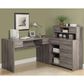 Monarch Specialties L-Shaped Computer Desk in Dark Taupe, , large