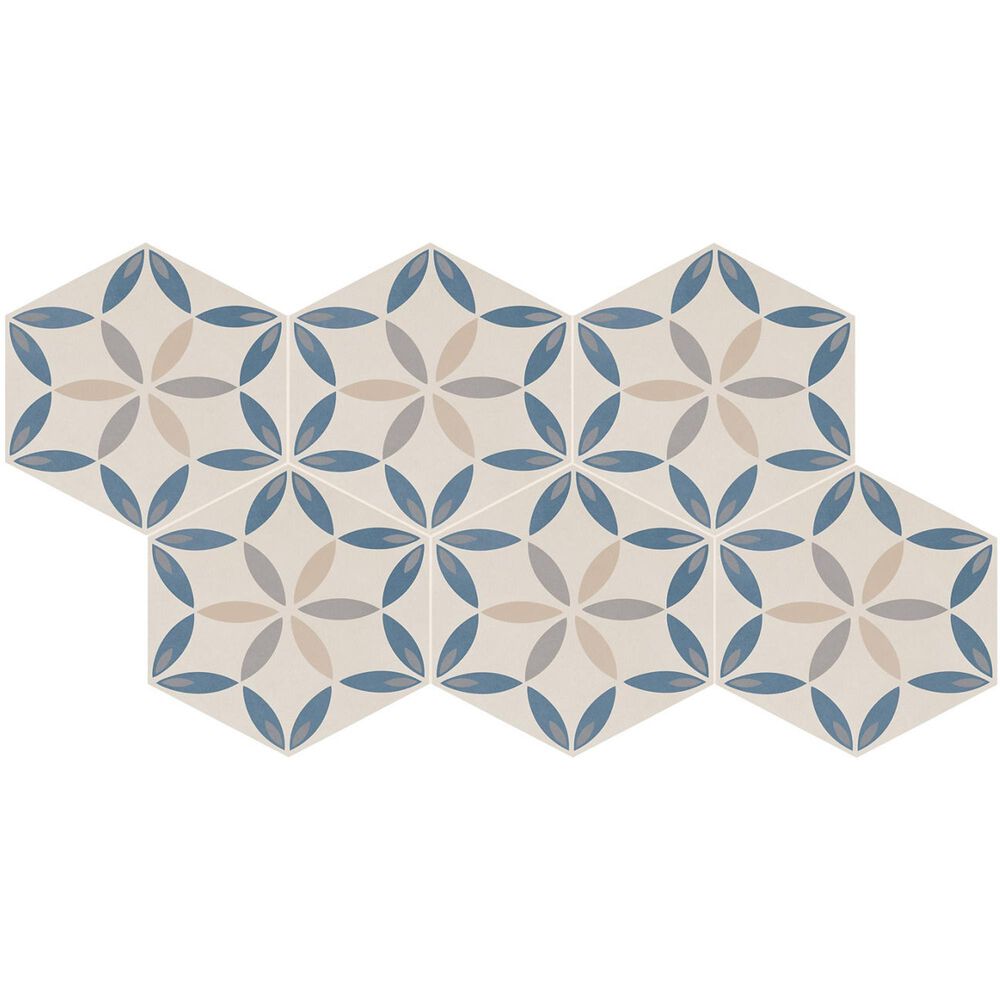 Dal-Tile Scrapbook Petal 8&quot; x 9&quot; Hexagon Porcelain Tile, , large