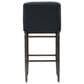 Armen Living Marvin Bar Height Stool with Night Life Blue Upholstery in Antique Pewter, , large