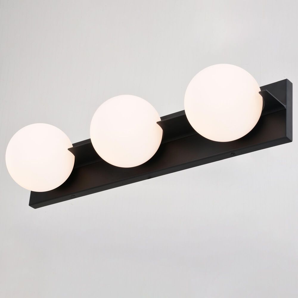 Vaxcel Parkview 3-Light Bathroom Vanity in Matte Black, , large