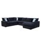 Maple + Main 3-Piece Stationary Right Facing Sectional with Chaise in Black, , large