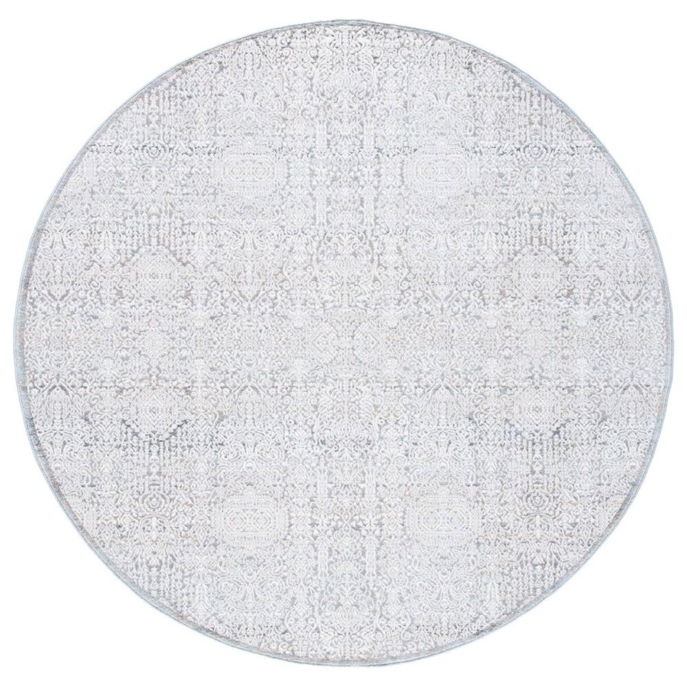 Safavieh Webster WBS316G 6"7" Round Grey and Beige Area Rug, , large