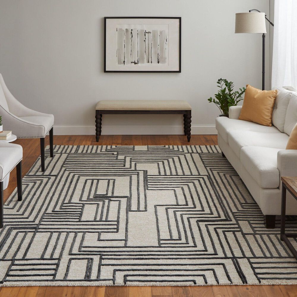 Feizy Gansett 12&#39; x 15&#39; Beige and Brown Area Rug, , large