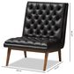 Baxton Studio Annetha Lounge Chair in Black, , large