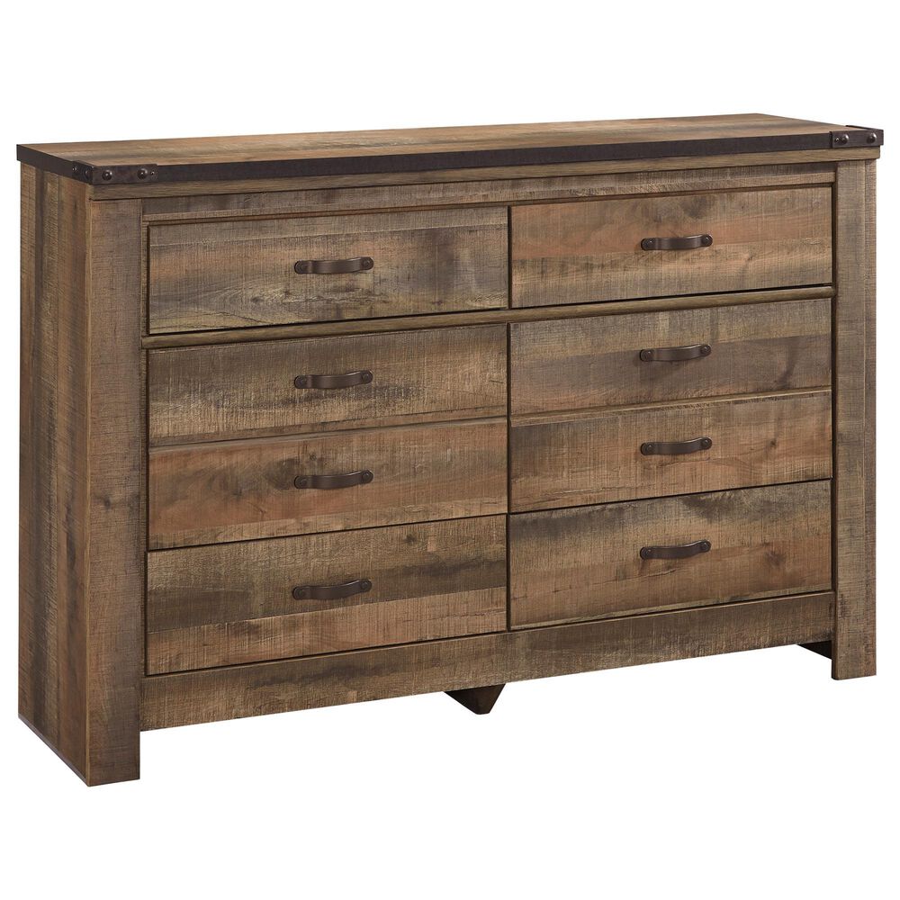 Ashley Trinell 4-Piece Twin Bookcase Bedroom Set in Brown, , large