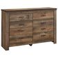 Ashley Trinell 4-Piece Twin Bookcase Bedroom Set in Brown, , large
