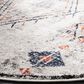Safavieh Adirondack ADR210F 6" Round Light Grey and Fuchsia Area Rug, , large