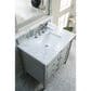 James Martin Vanities Brittany 36" Single Bathroom Vanity in Urban Gray with 3 cm Carrara White Marble Top and Rectangle Sink, , large