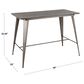 Lumisource Oregon Counter Table in Espresso/Antique, , large