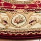 Safavieh Lyndhurst LNH223 8" Round Red and Ivory Area Rug, , large