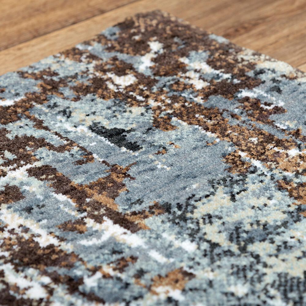 RIZZY Elite 10&#39; x 13&#39; Light Gray, Denim and Brown Area Rug, , large