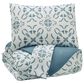 Signature Design by Ashley Adason 3-Piece Queen Comforter Set in Blue and White, , large