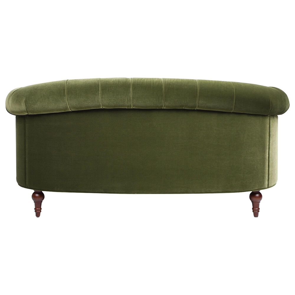 Jennifer Taylor Home La Rosa Stationary Loveseat in Olive Green Velvet, , large