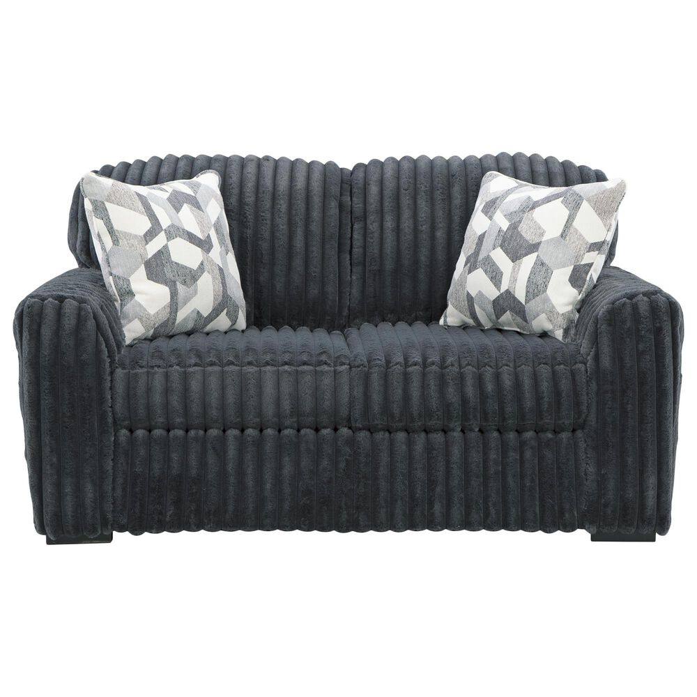 Ashley Midnight-Madness Stationary Loveseat in Gunmetal, , large