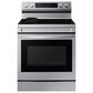 Samsung 2-Piece Kitchen Package with 6.3 Cu. Ft. Convection Freestanding Electric Range and Bespoke 2.1 Cu. Ft. Fingerprint Resistant Over-the-Range Microwave in Stainless Steel, , large