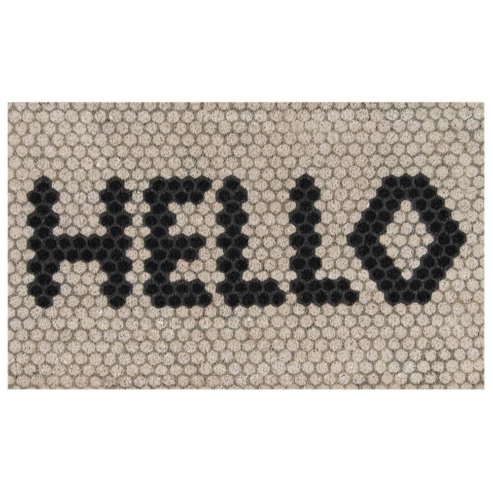 Novogratz Aloha ALO-15 1"6" x 2"6" Ivory Door Mat, , large