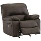 Ashley Leesworth Power Reclining Sofa and Recliner Set in Dark Brown, , large