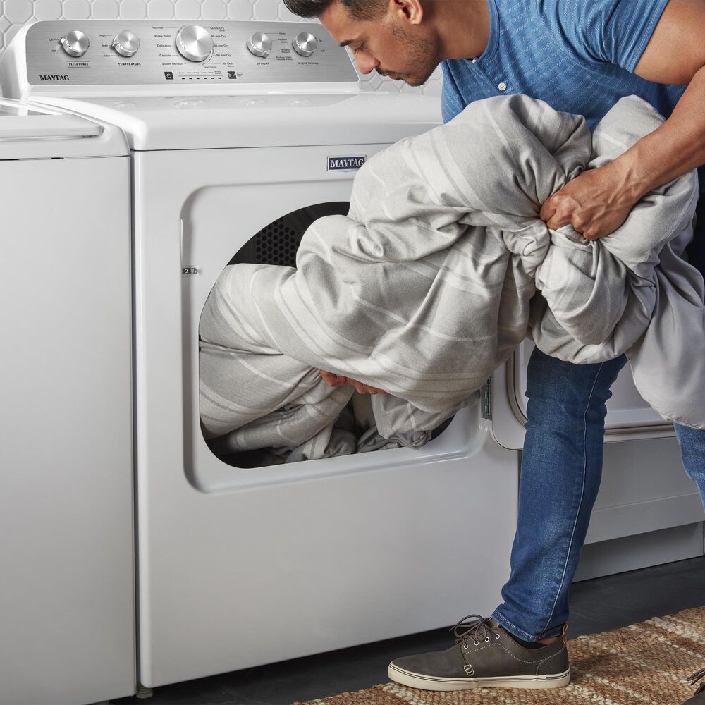 Maytag 7 Cu. Ft. Top Load Electric Dryer with Extra Power in White, , large