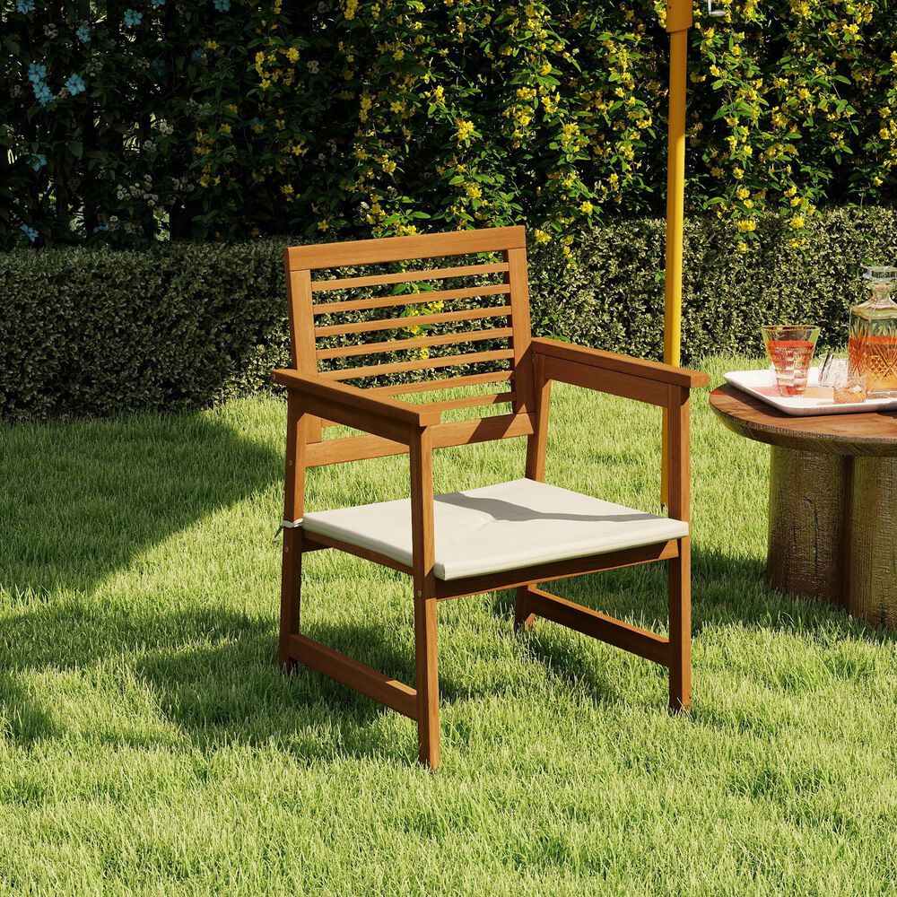 HOMLUX Patio Armchair with Cushion in Natural (Set of 2), , large