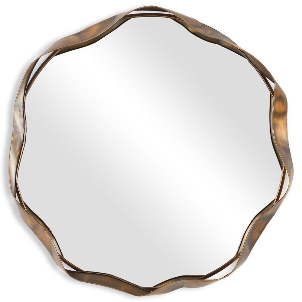 Uttermost Catch The Wave Wall Mirror in Warm Bronze and Champagne, , large