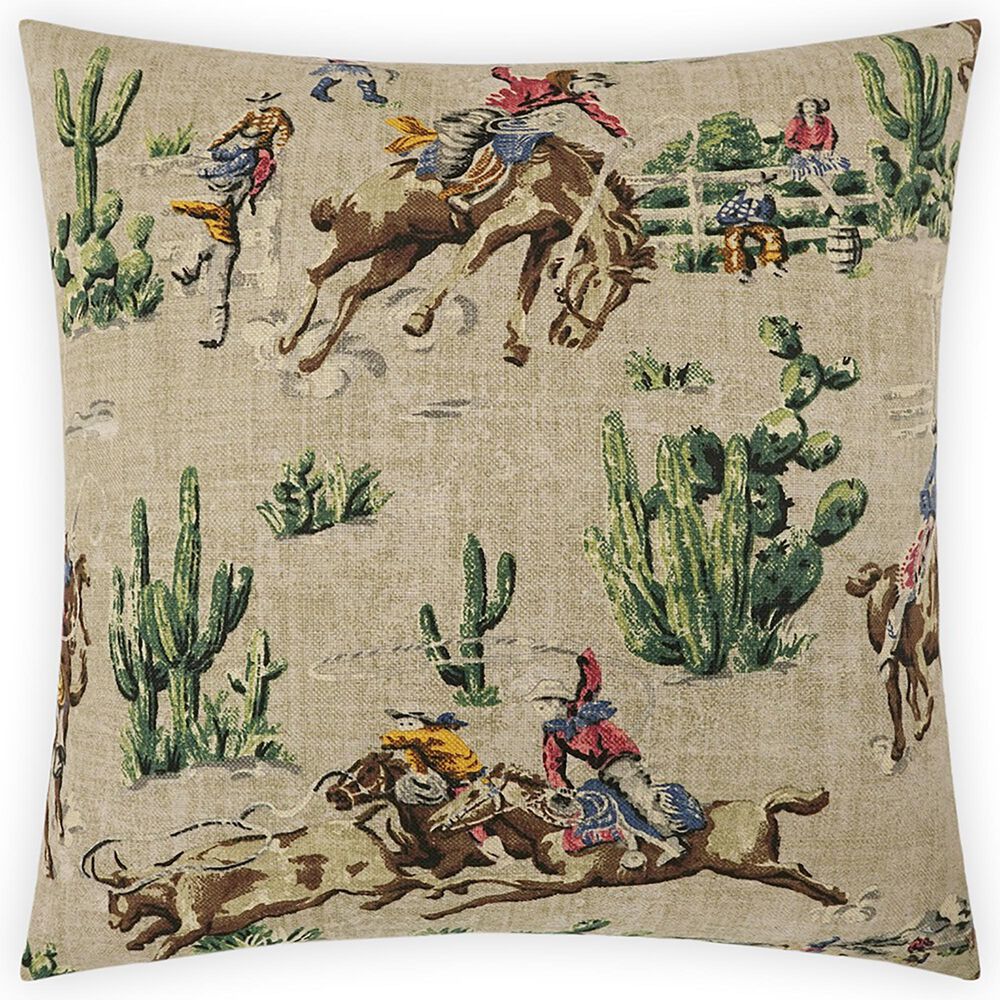 D.V.Kap Inc Dude Ranch 24" x 24" Throw Pillow in Natural, , large