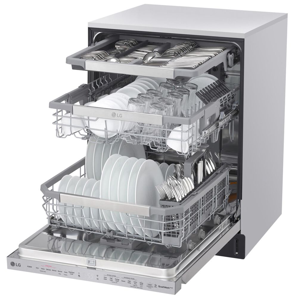 LG 2-Piece Kitchen Package with 26 Cu. Ft. InstaView Door-In-Door French Door Refrigerator and 24&quot; Smart Fully Integrated Dishwasher in Stainless Steel , , large