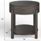 Nicolette Home Hadleigh Round End Table in Coffee Bean, , large