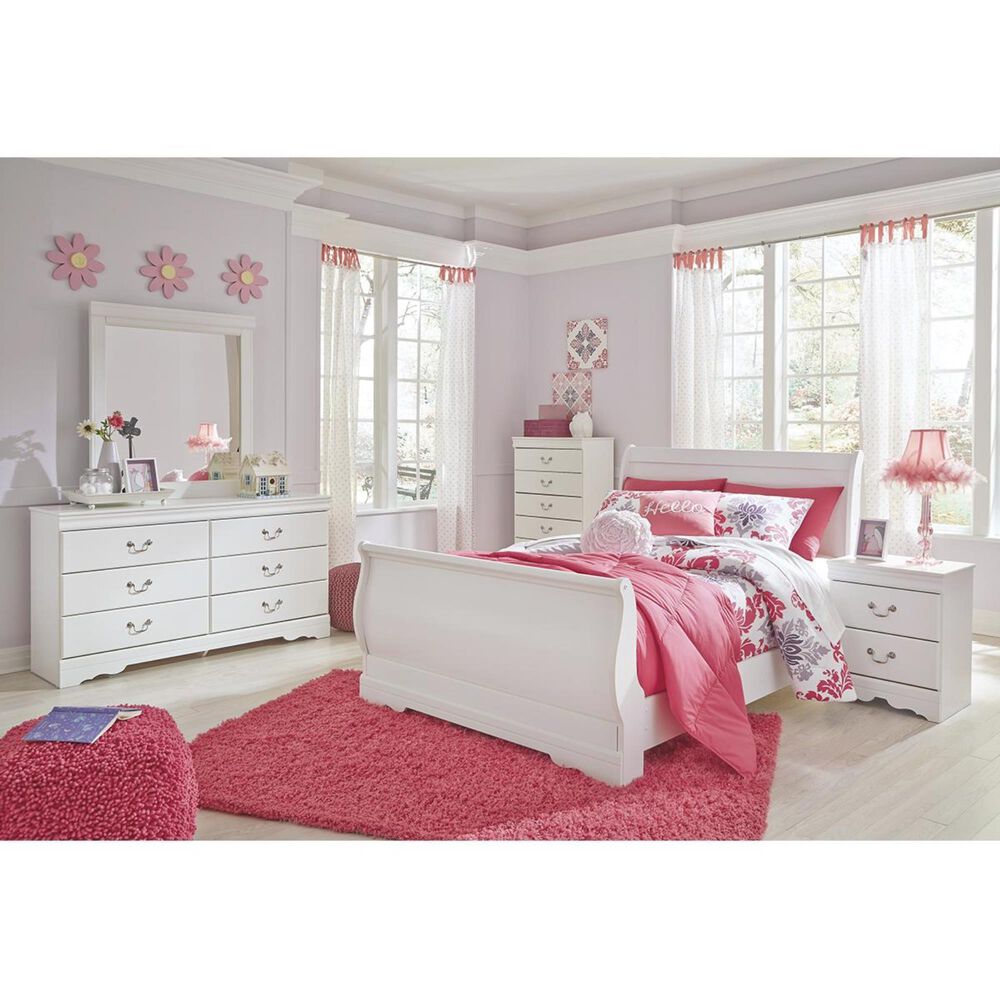 Ashley Anarasia Full Sleigh Bed in White, , large