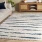 Safavieh Venus Shag VNS603L 5"3" x 7"6" Turquoise and Ivory Area Rug, , large