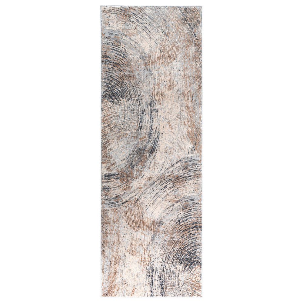 Surya Alpine 2"7" x 7"3" Charcoal, Medium Brown, Taupe, Gray and Light Gray Runner, , large