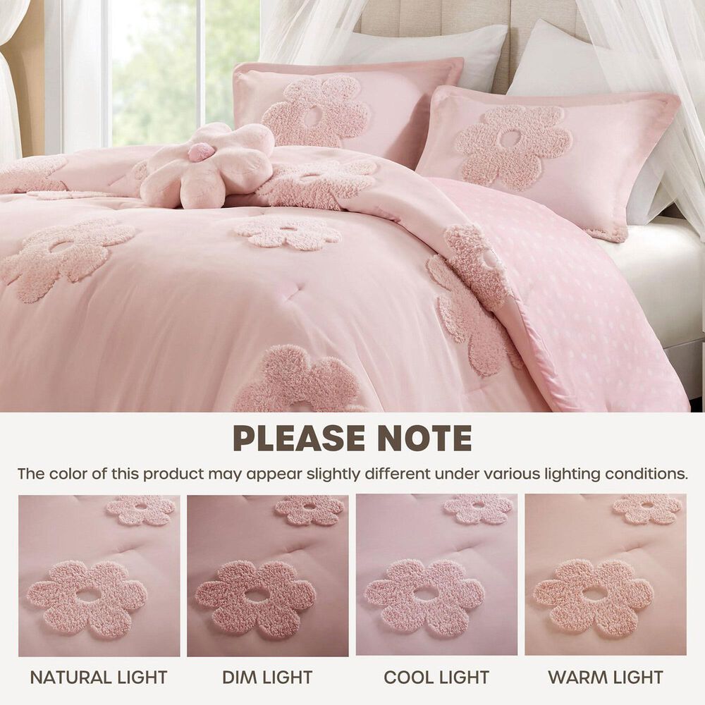 Hampton Park Gracie 4-Piece Full/Queen Comforter Set in Pink, , large