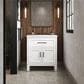 Kohler Quo 30" Single Bathroom Vanity in White with 3 cm Pure White Quartz Top and Oval Sink, , large