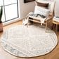 Safavieh Micro-Loop 5" Round Ivory and Light Brown Area Rug, , large