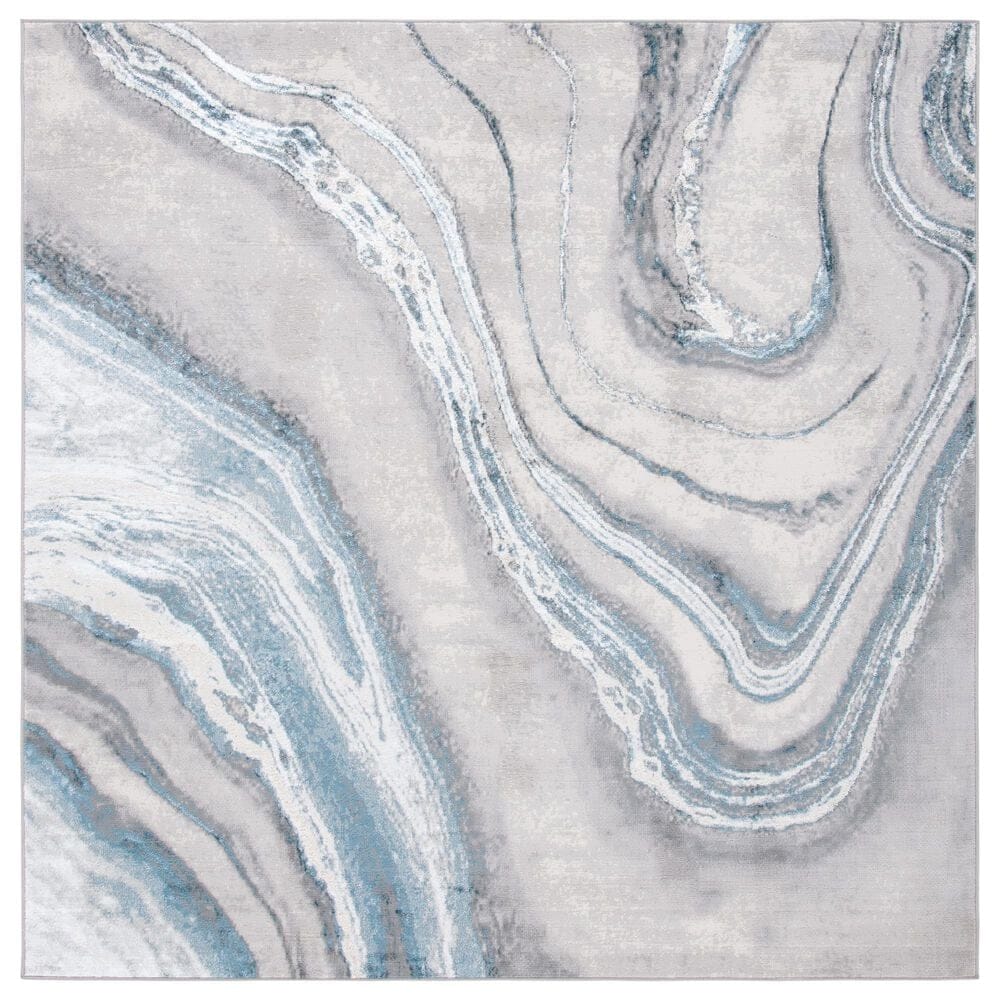 Safavieh Orchard  5" Square Grey and Blue Area Rug, , large