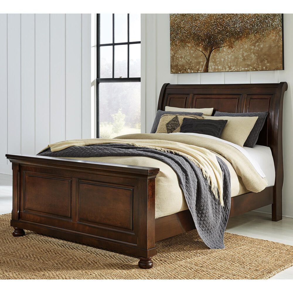 Millenium Porter Queen Sleigh Bed in Rustic Brown, , large
