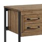 Hawthorne Furniture Norcross 60" Half Pedestal Desk in Hickory and Black, , large