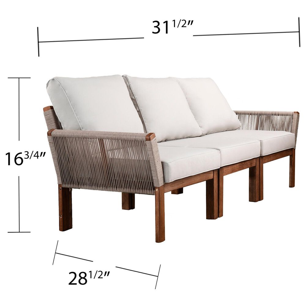 Southern Enterprises Brendina 4-Piece Conversation Set in Oiled Acacia and Natural, , large