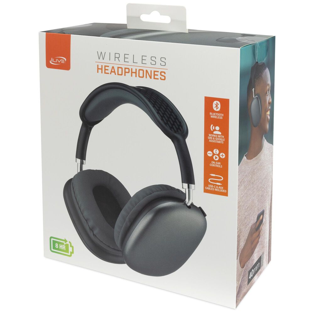 iLive Wireless Over-Ear Headphone in Gray, , large
