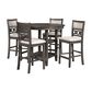 New Heritage Design Gia 5 Piece Counter Dining Set in Gray, , large