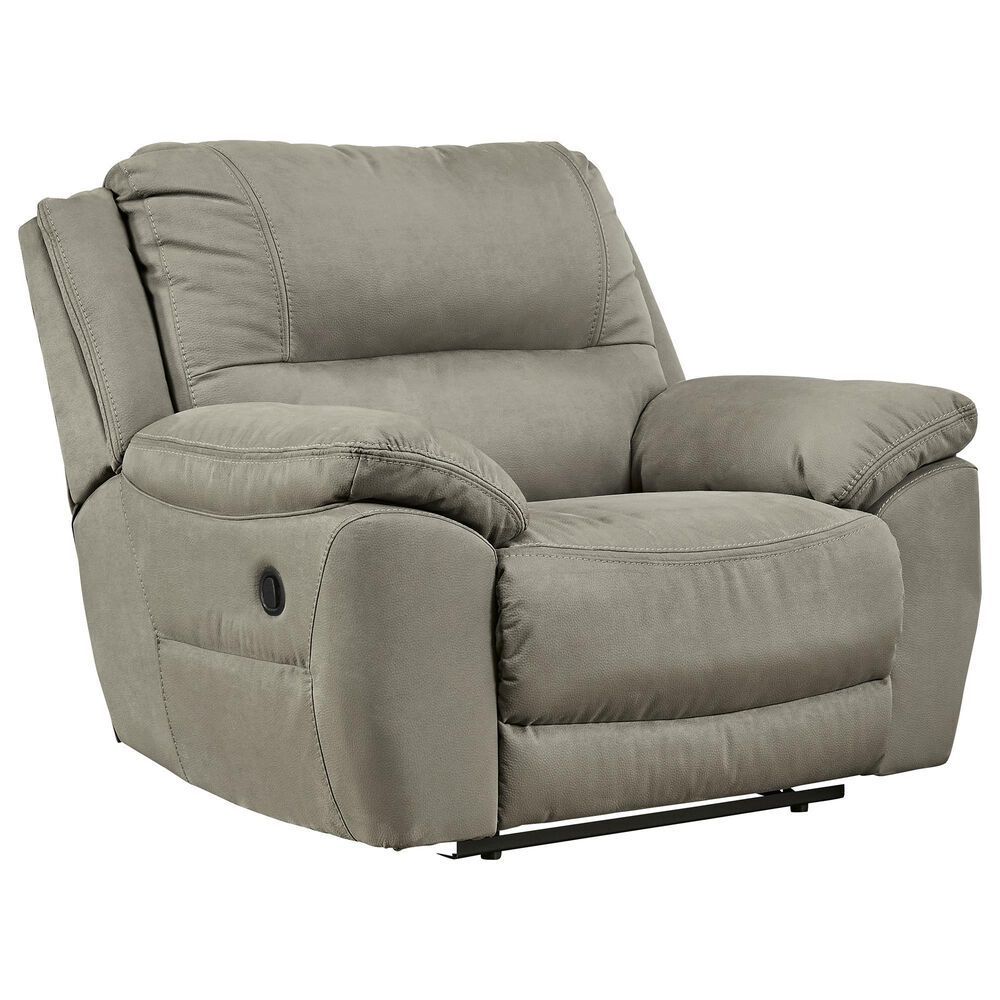 Signature Design by Ashley Next-Gen Gaucho Manual Zero Wall Wide Recliner in Putty, , large