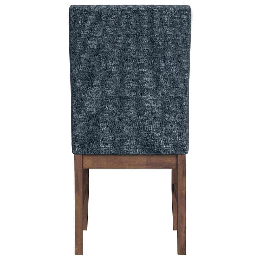 37B Santa Barbara Dining Side Chair with Denim Blue Cushion in Walnut, , large