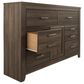 Ashley Juararo 6-Drawer Dresser in Dark Brown, , large